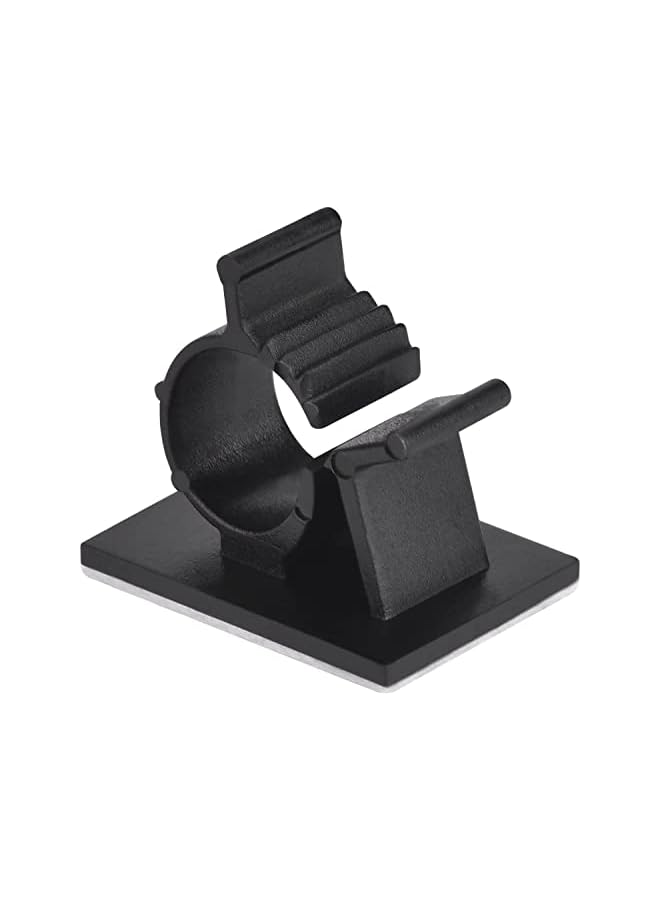 DKURVE Adjustable Cable Clips Adhesive Nylon Wire Clamps, Black (50 Pcs) - Image 1