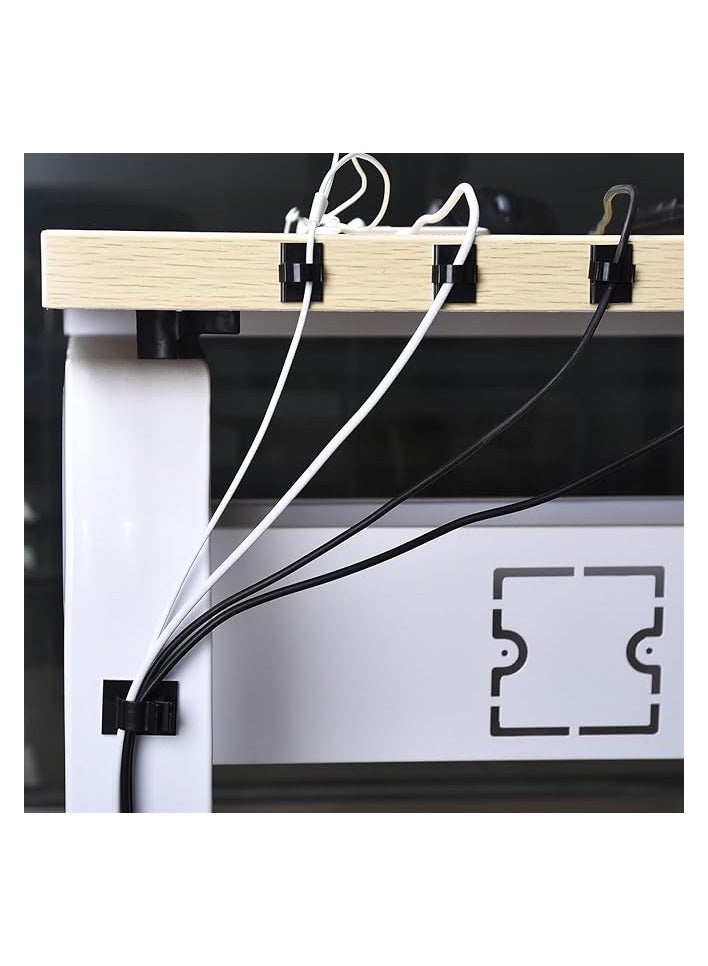 DKURVE Adjustable Cable Clips Adhesive Nylon Wire Clamps, Black (50 Pcs) - Image 5