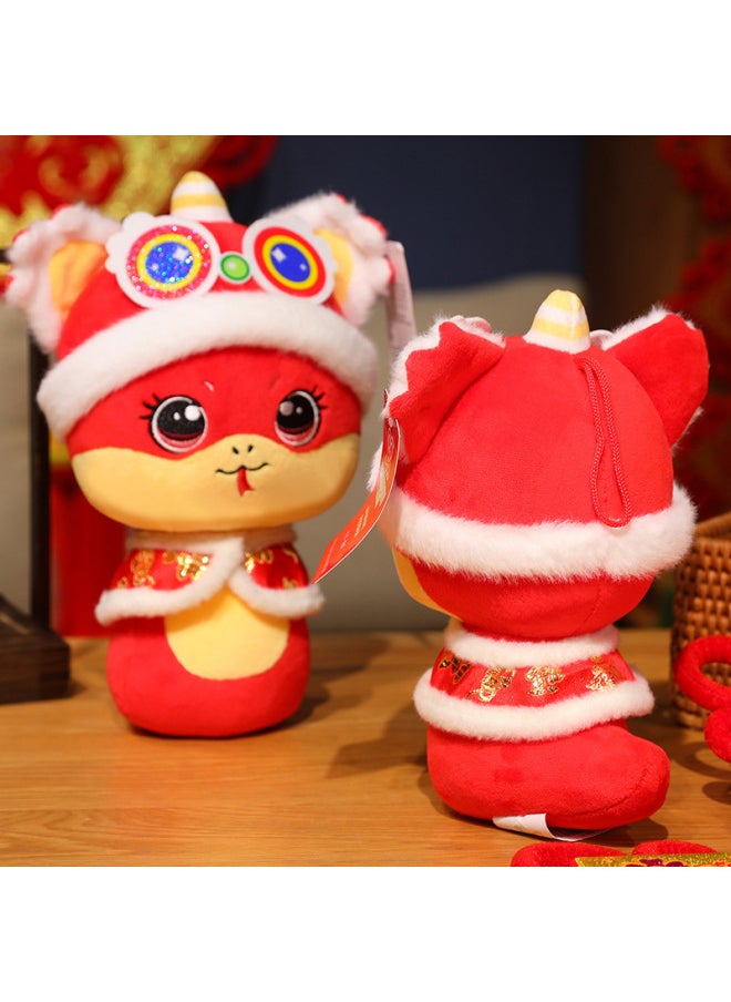 Generic - 2025 Year Of The Snake Mascot Doll Plush Toy Zodiac Tang Coat Snake Doll Company Rag Doll Year Meeting Gift-Specifications:Tang Suit Snake-Color:23CM - Image 1