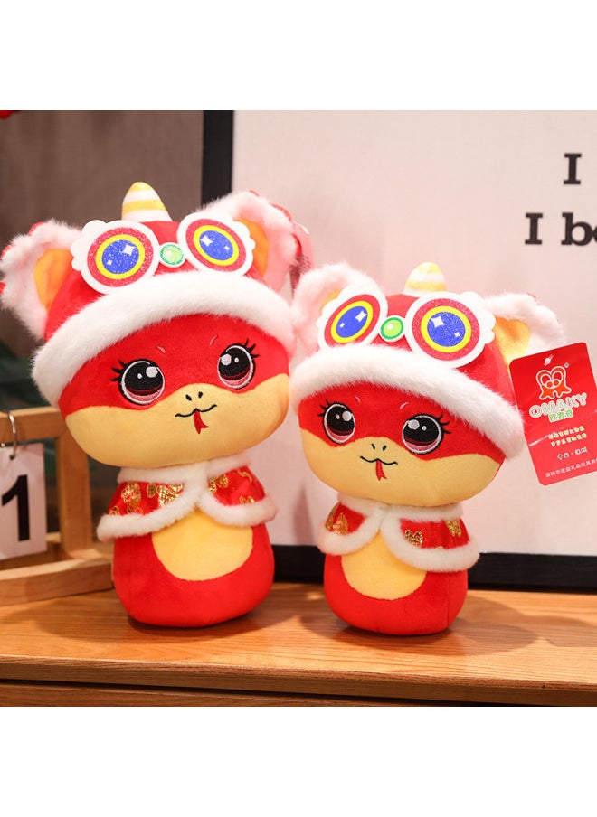 Generic - 2025 Year Of The Snake Mascot Doll Plush Toy Zodiac Tang Coat Snake Doll Company Rag Doll Year Meeting Gift-Specifications:Tang Suit Snake-Color:23CM - Image 1
