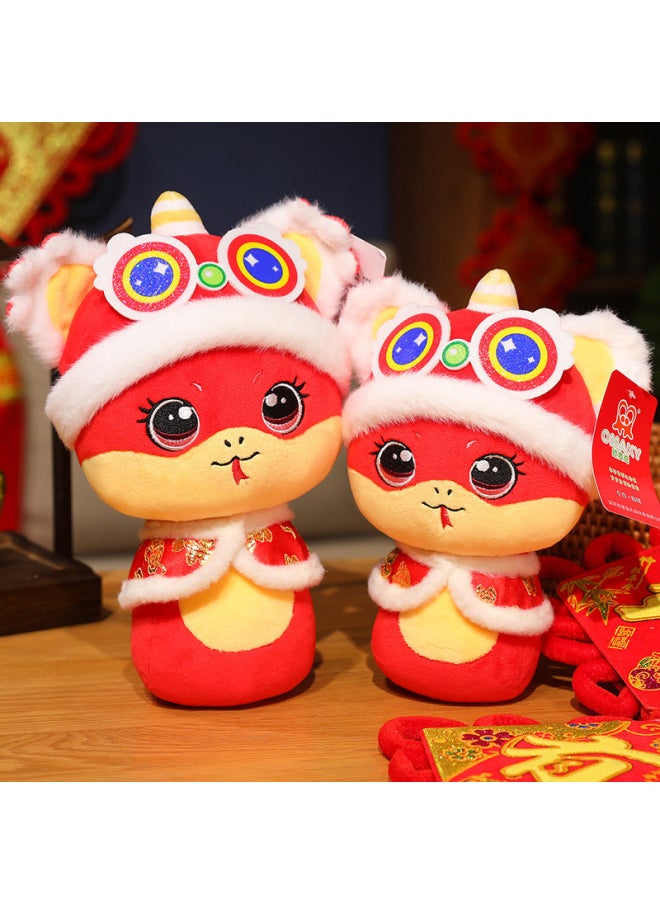Generic - 2025 Year Of The Snake Mascot Doll Plush Toy Zodiac Tang Coat Snake Doll Company Rag Doll Year Meeting Gift-Specifications:Tang Suit Snake-Color:23CM - Image 1