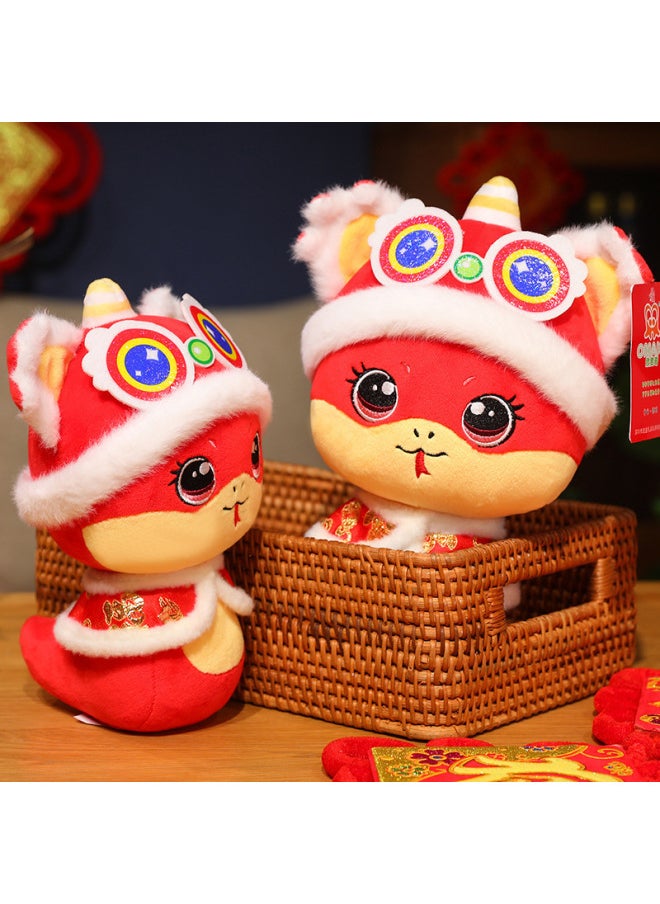 Generic - 2025 Year Of The Snake Mascot Doll Plush Toy Zodiac Tang Coat Snake Doll Company Rag Doll Year Meeting Gift-Specifications:Tang Suit Snake-Color:23CM - Image 1
