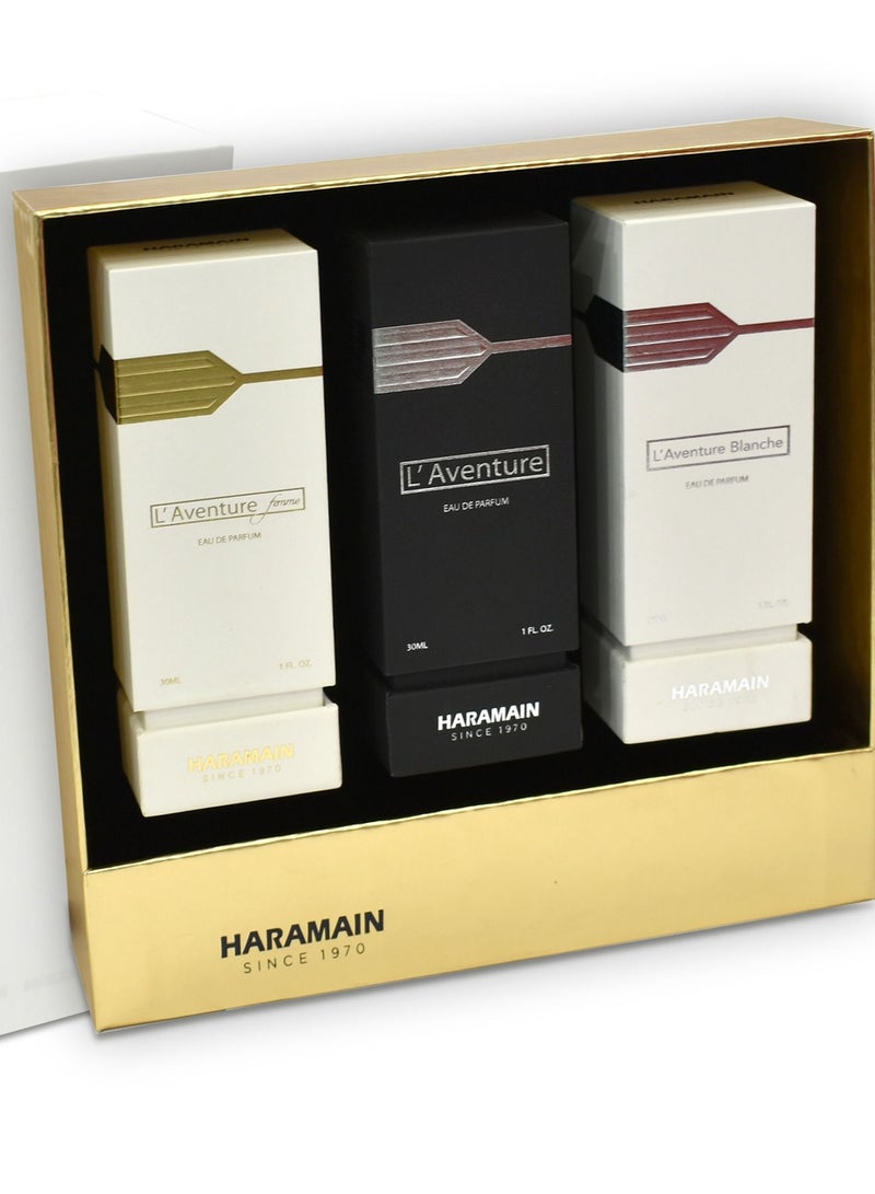 الحرمين Haramain 3-Piece L'Aventure Collection Spray 30ml، للجنسين 1.01 oz. - Image 1