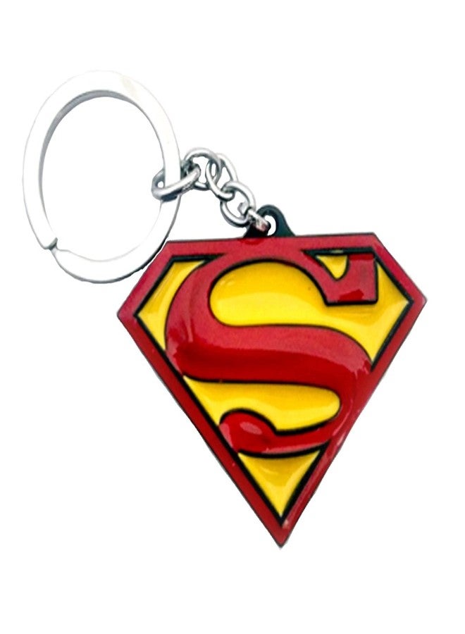 AUGEN Superman Stainless Steel Keychain Metal For Gifting With Key Ring Anti-Rust (Pack Of 1) - Image 1