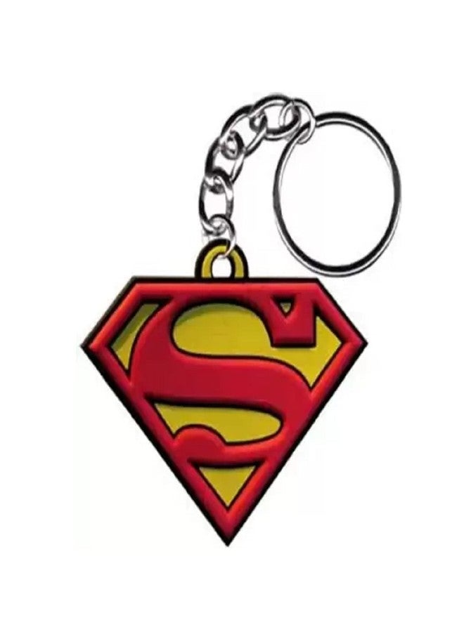 AUGEN Superman Stainless Steel Keychain Metal For Gifting With Key Ring Anti-Rust (Pack Of 1) - Image 3
