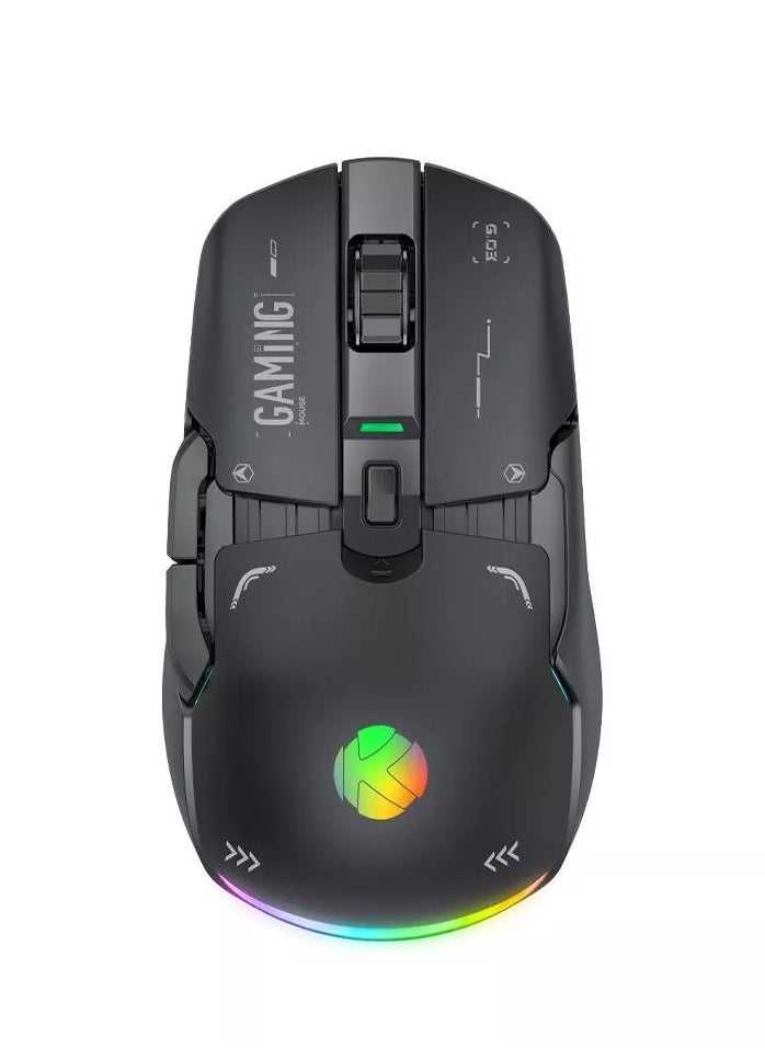 k Gaming - Gaming Mouse K03 Tri Mode DPI 800 -16,000 Adjustable Bluetooth,2.4 GHz, Wired -Black - Image 1