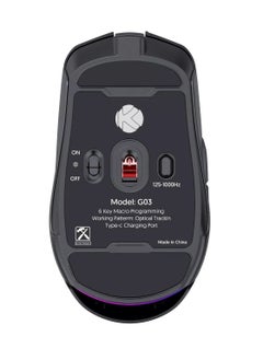 k Gaming K Gaming K03 Gaming Mouse Tri Mode DPI 800 -16,000 Adjustable Bluetooth,2.4 GHz, Wired -Black  - Image 2