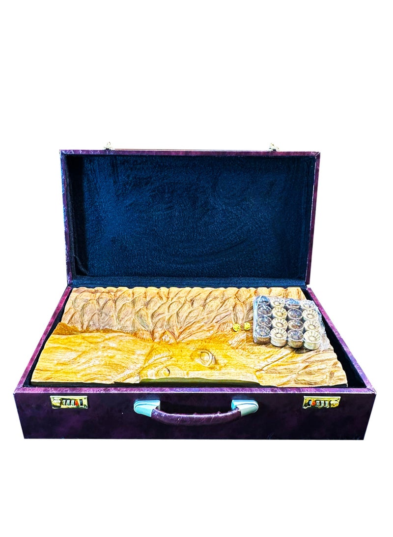 Royal Guardian – Luxury Walnut Backgammon Masterpiece - Image 5