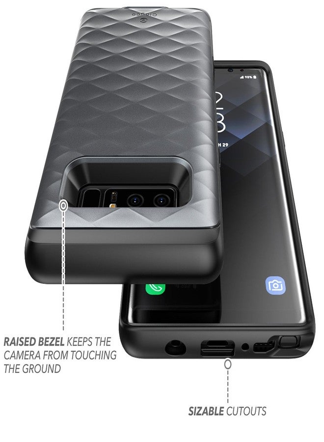 Clayco Galaxy Note 8 Case, Clayco Argos Series Premium Hybrid Protective Wallet Case for Samsung Galaxy Note 8 (Built-in Credit Card/ID Card Slot) (Black) - Image 5