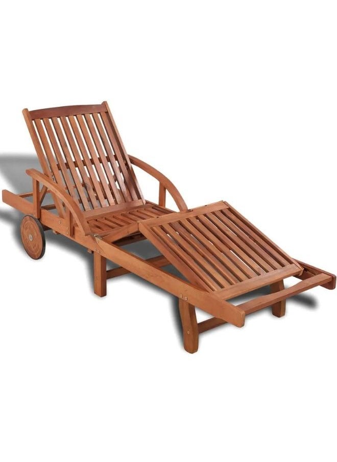 vidaxl vidaXL Sun Lounger Solid Acacia Wood  - Image 1