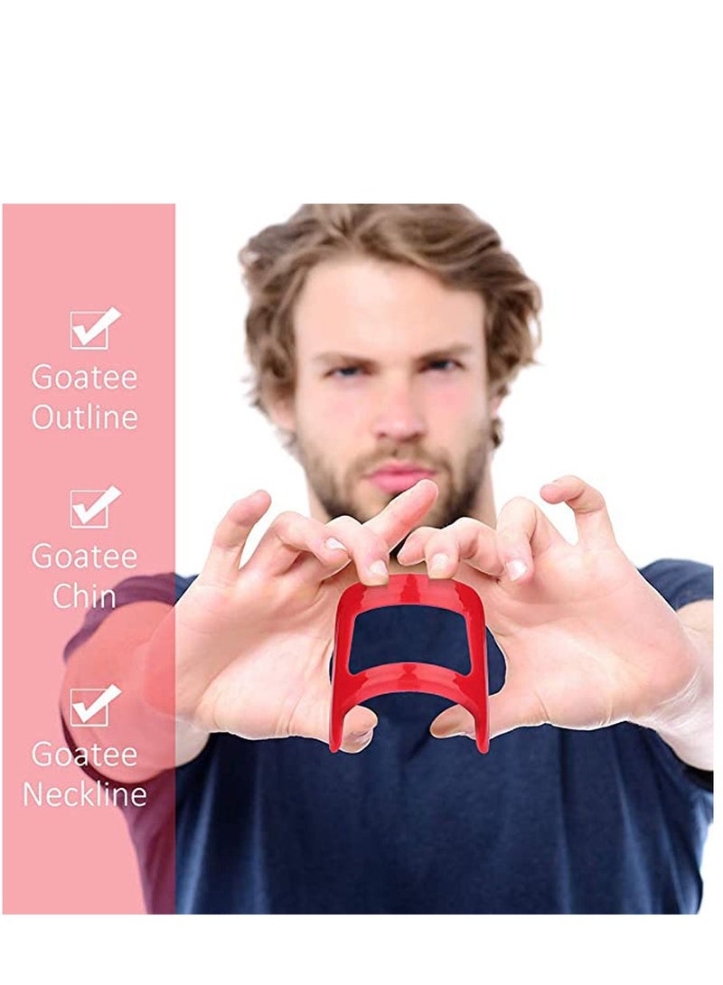 KASTWAVE 2 Pieces Beard and Neckline Shaving Template, Men Mustache Grooming Shaping Template Straight Neckline Cut Guide Stencil for Men Self-Haircut Trimming Styling Tools - Image 4