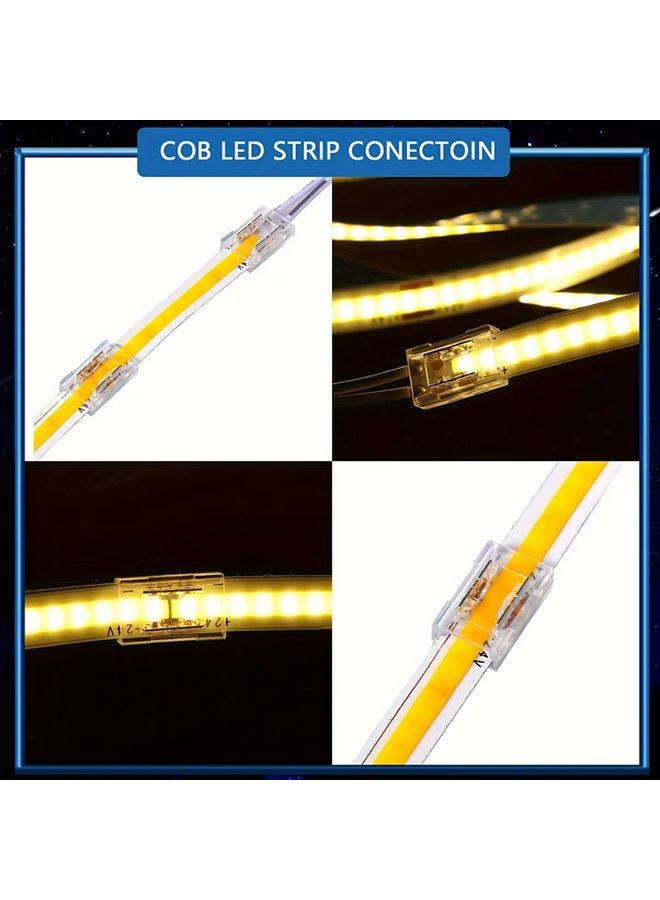 6 قطع موصلات مشبك نحاسية 8 مم لأضواء شريط COB SMD غير معزولة - Image 4