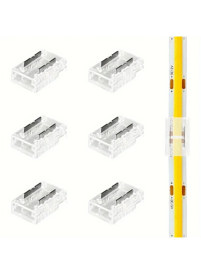 6 قطع موصلات مشبك نحاسية 8 مم لأضواء شريط COB SMD غير معزولة - Image 3