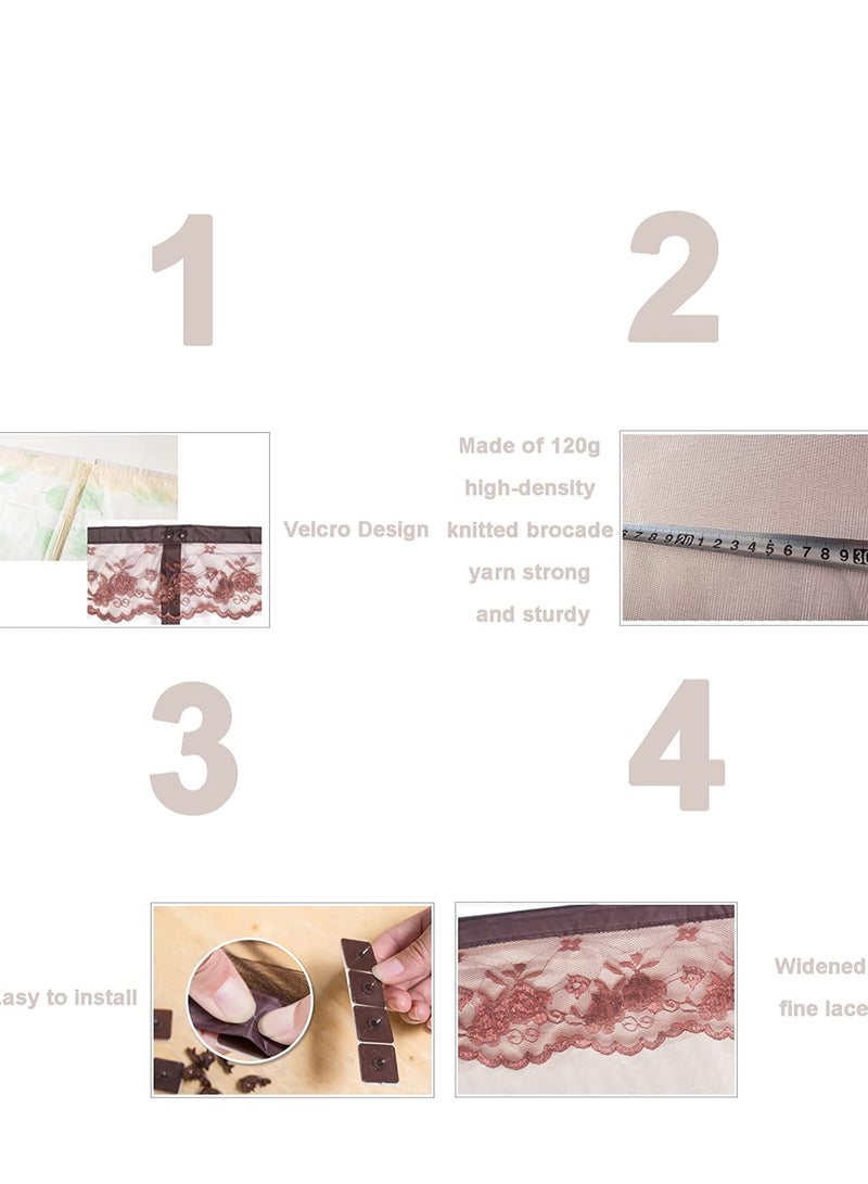 SYOSI Magnetic Closure Screen Door 35.4*82.6inch, Self Sealing Double Magnetic Fly Screens for Doors, Hands Free Mesh Partition Keeps Bugs Out, French Insect Door Net Fly Screen Curtain Mesh - Image 5