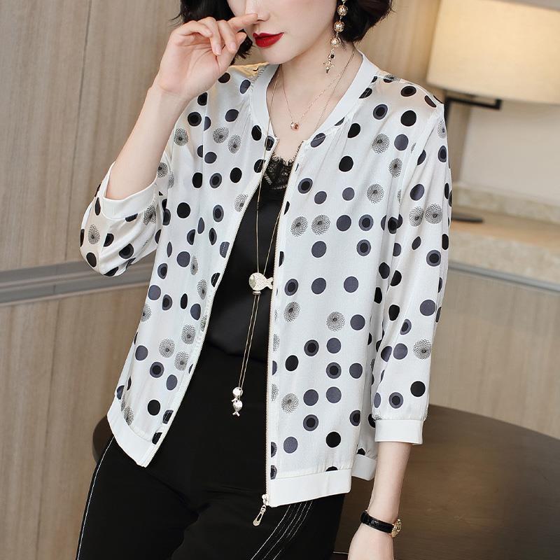2024 Summer New Large Size Loose Fit Jacket Cardigan Top Short Jacket Trendy Printing Sun Protection Baseball Uniform For Women 3054# 
