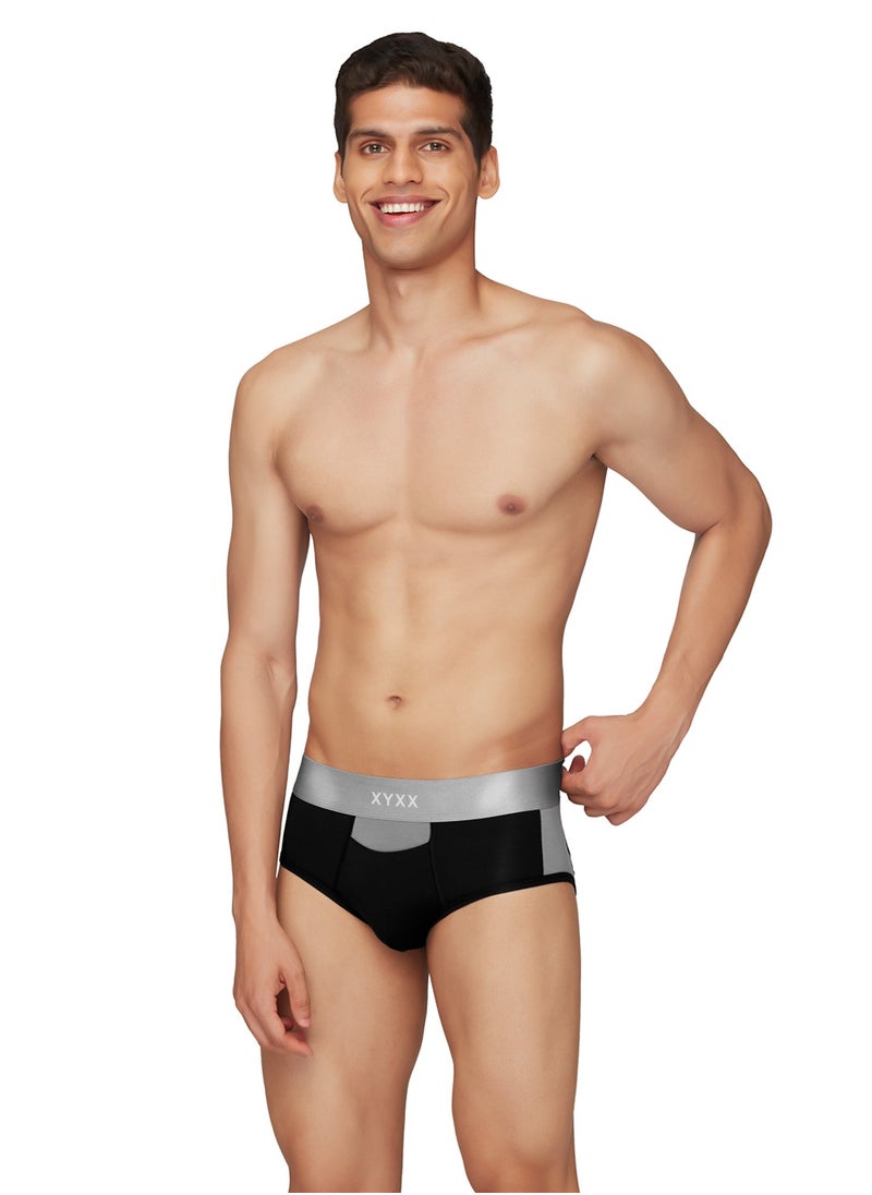 XYXX - Pack of 3 Illuminati Intellisoft Micro Modal Color Blocked Solid Men Brief - Image 1