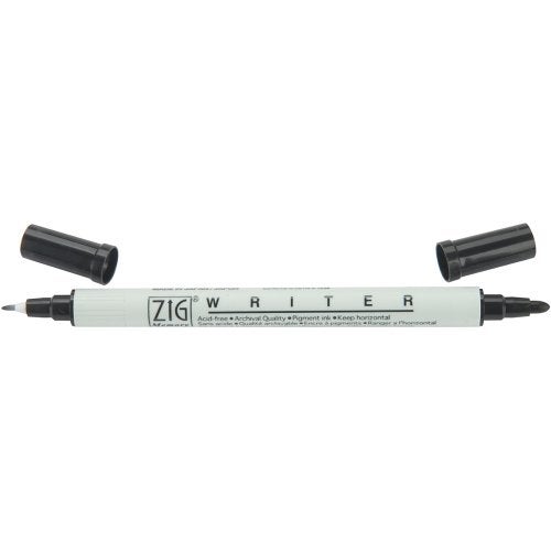 Zig Memory System Writer Dual-Tip Marker, Pure Black, 6 Pack - Image 2