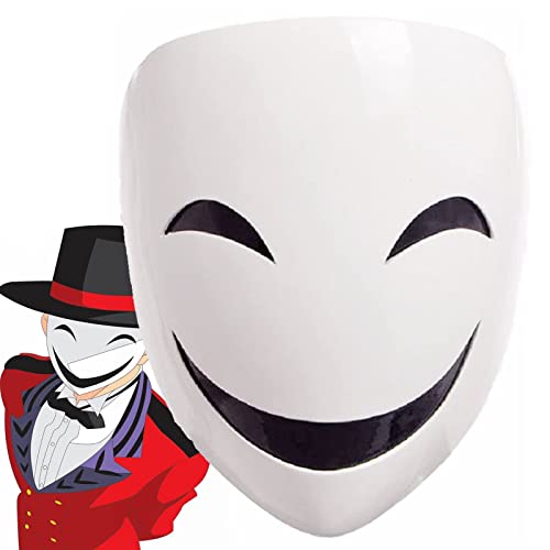 CAFELE Japanese Anime Mask High-Rise Invasion Masks Cosplay Sniper Tenkuu Shinpan White Smile Mask Halloween Party Costume Props (02#) - Image 1