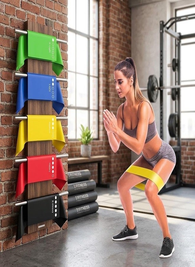 Rangchhelo Resistance Exercise Loop Bands Set of 5, Thigh & Hip Strengthening Stretch Bands for Home Workout, Non-Slip Elastic Fitness Bands for Men & Women, Yoga, Pilates & Training Use - Image 3