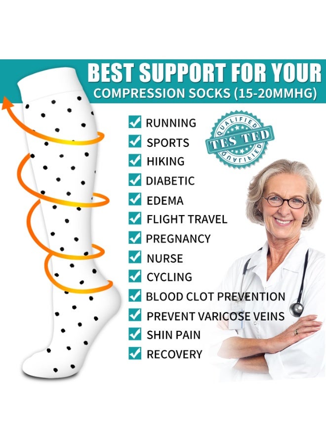 6 pairs Compression Socks S/M for Women  Men Best Support for Nurses, Running, Hiking, Recovery S/M - Image 5