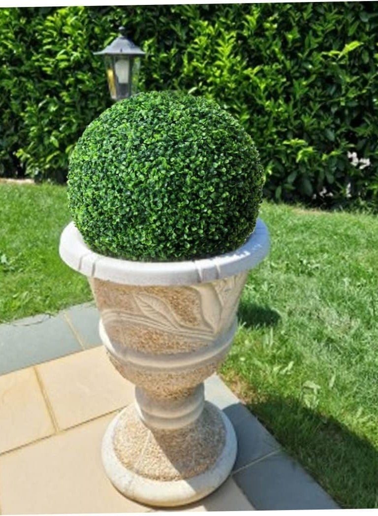 HOME TASTE Artificial Grass Ball Boxwood Topiary Ball Green Plastic Plant Ball To Decorate Indoor,Outdoor Events,Weddings And Home Garden, Shopping Mall Lifelike Faux Boxwood Plant Ball  - Image 3