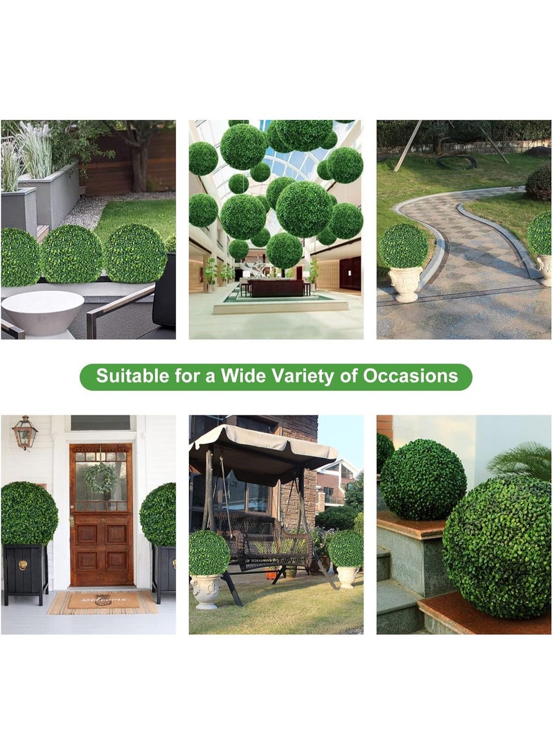 HOME TASTE Artificial Grass Ball Boxwood Topiary Ball Green Plastic Plant Ball To Decorate Indoor,Outdoor Events,Weddings And Home Garden, Shopping Mall Lifelike Faux Boxwood Plant Ball  - Image 5