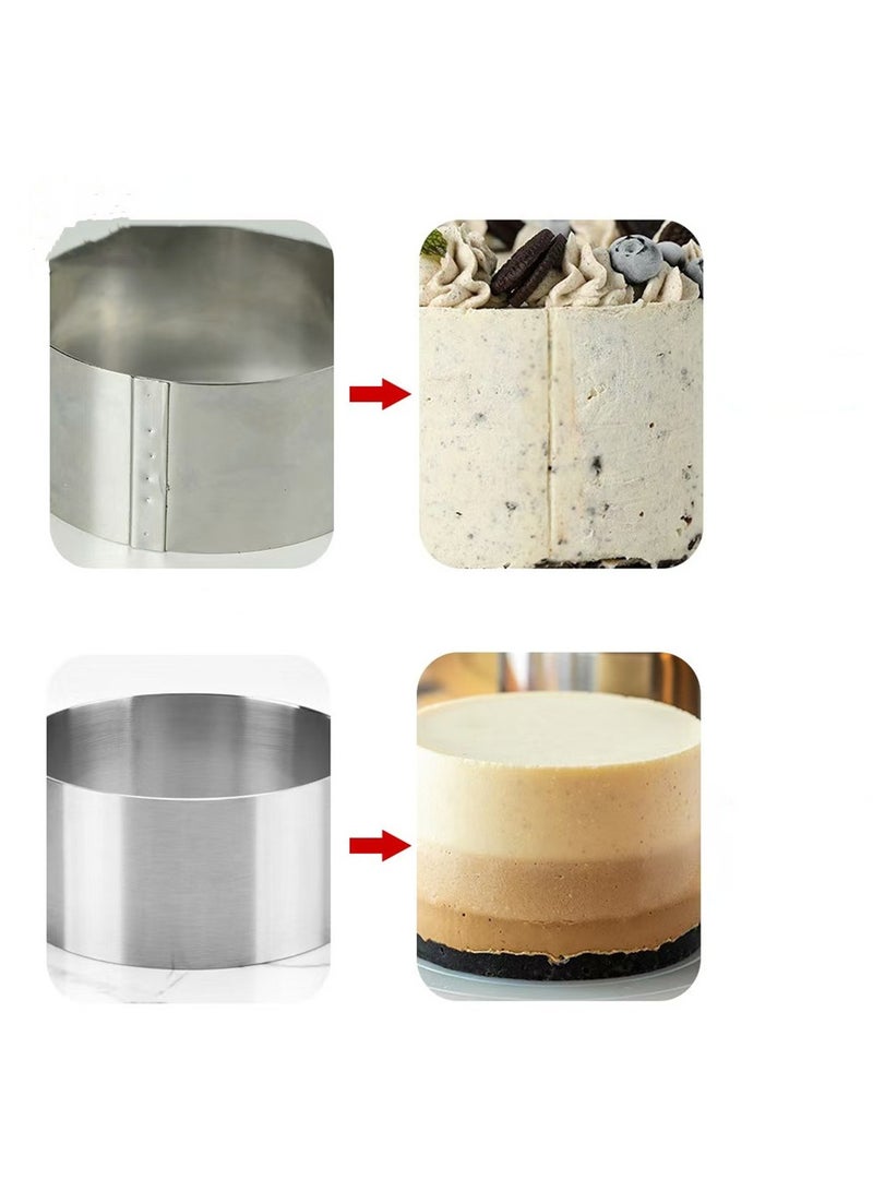 4Pcs 8CM Round Stainless Steel Mousse Ring Mold Mini Cake Mould Kitchen Bakeware Decoration Tools DIY Baking Accessories - Image 4