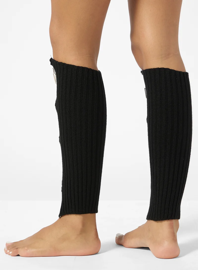 Ginger Zipped Ribbed Leg Warmer