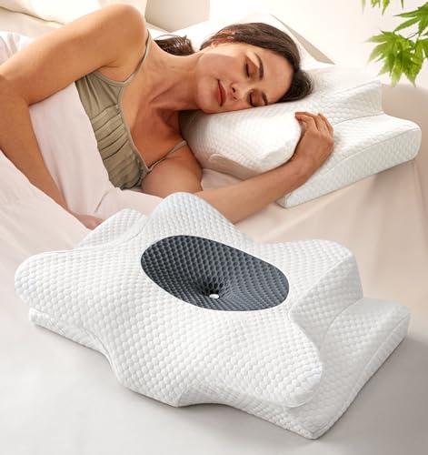 Emircey Dream Without Pain Cervical Neck Pillow for Sleeping, Ergonomic Side Sleeper Pillows for Adults, Cooling Orthopedic Pillow for Neck Relief Support, Memory Foam Pillows Back Stomach Sleepers - Image 1