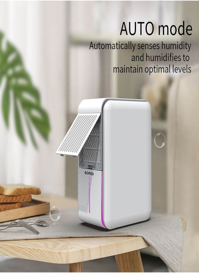 BOMIDI - Smart Humidity Machine With 1L Water Tank Capacity,Low Noise, 4 Modes, 7- Color LED Light,Timer Settings & Water Shortage Reminder UH02 - White - Image 1