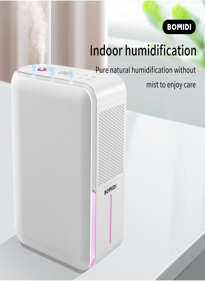 BOMIDI - Smart Humidity Machine With 1L Water Tank Capacity,Low Noise, 4 Modes, 7- Color LED Light,Timer Settings & Water Shortage Reminder UH02 - White - Image 1