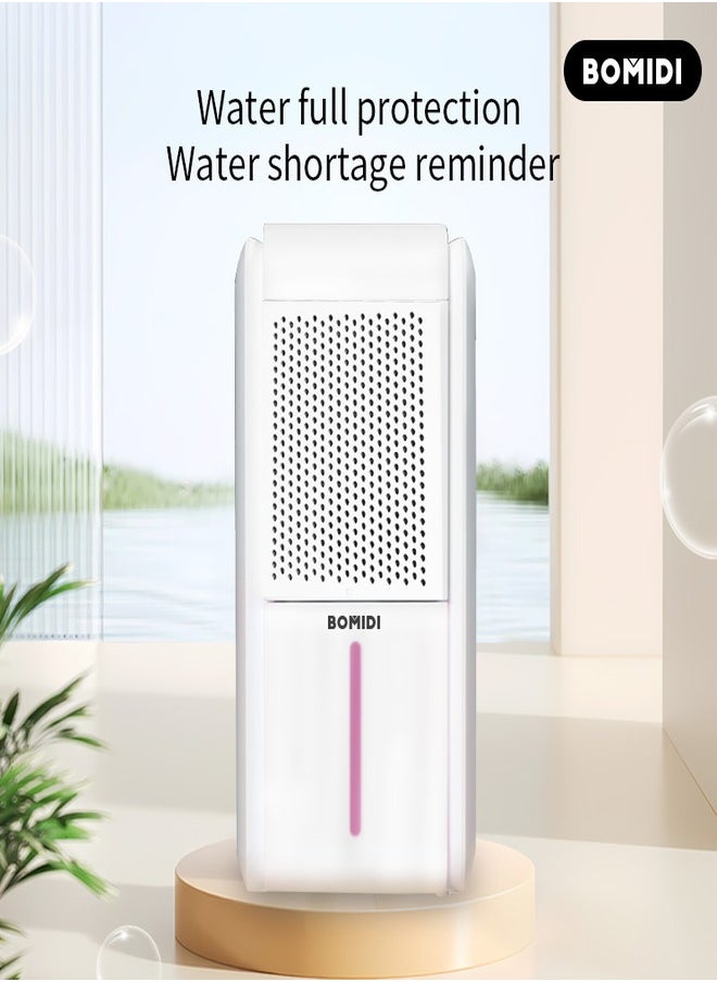 BOMIDI - Smart Humidity Machine With 1L Water Tank Capacity,Low Noise, 4 Modes, 7- Color LED Light,Timer Settings & Water Shortage Reminder UH02 - White - Image 1