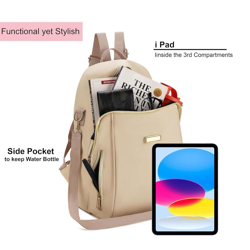 SKUGG Elegant Women's Multi-Function Backpack | Stylish Anti-Theft Travel Bag with Shoulder Strap | Lightweight & Spacious Casual Daypack College Office Girls Handbag Purse - Image 3