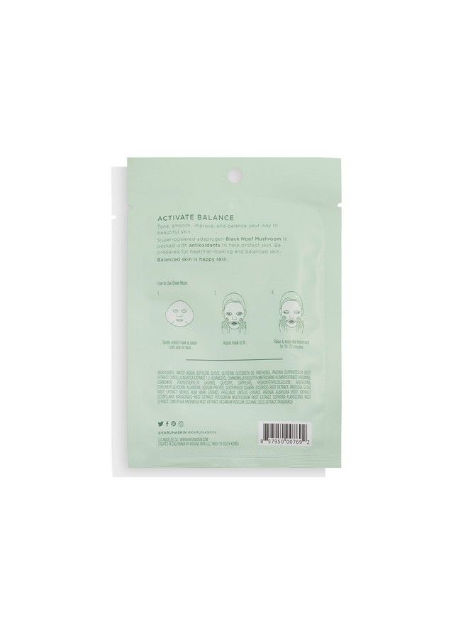 Karuna Tone Sheet Mask Hydrating Toner Face Mask Face Toner For Women Anti Aging Face Mask Black Hoof Mushroom Adaptogen To Balance & Protect Skin Improve Tone & Get Rid Of Fine Lines 0.74 Fl.Oz./22 Ml. - Image 3