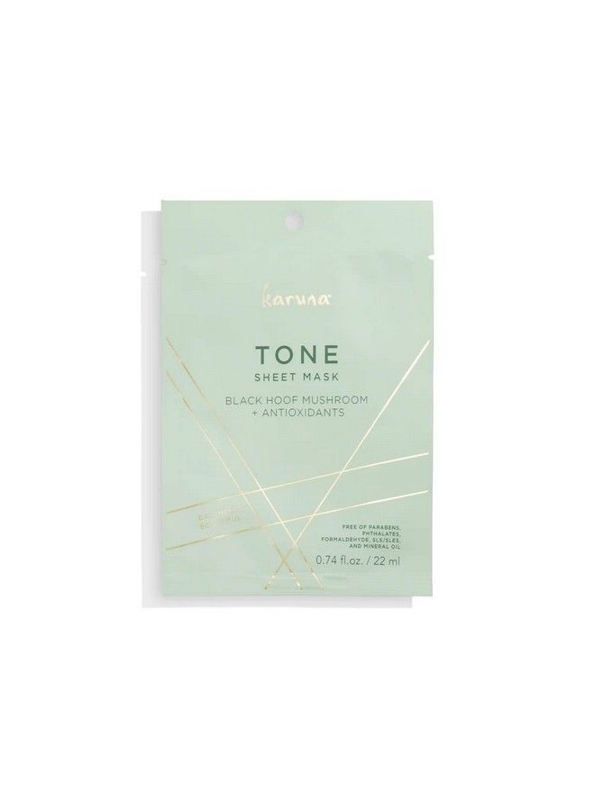 Karuna Tone Sheet Mask Hydrating Toner Face Mask Face Toner For Women Anti Aging Face Mask Black Hoof Mushroom Adaptogen To Balance & Protect Skin Improve Tone & Get Rid Of Fine Lines 0.74 Fl.Oz./22 Ml. - Image 2