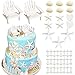 KEEPARTY Beach Cake Topper Wedding Cake Topper Wooden Adirondack Miniature Beach Chair Mini Doll Furniture Top Decoration for Dollhouse Wedding Anniversary Beach Theme Cake Decoration - Image 3