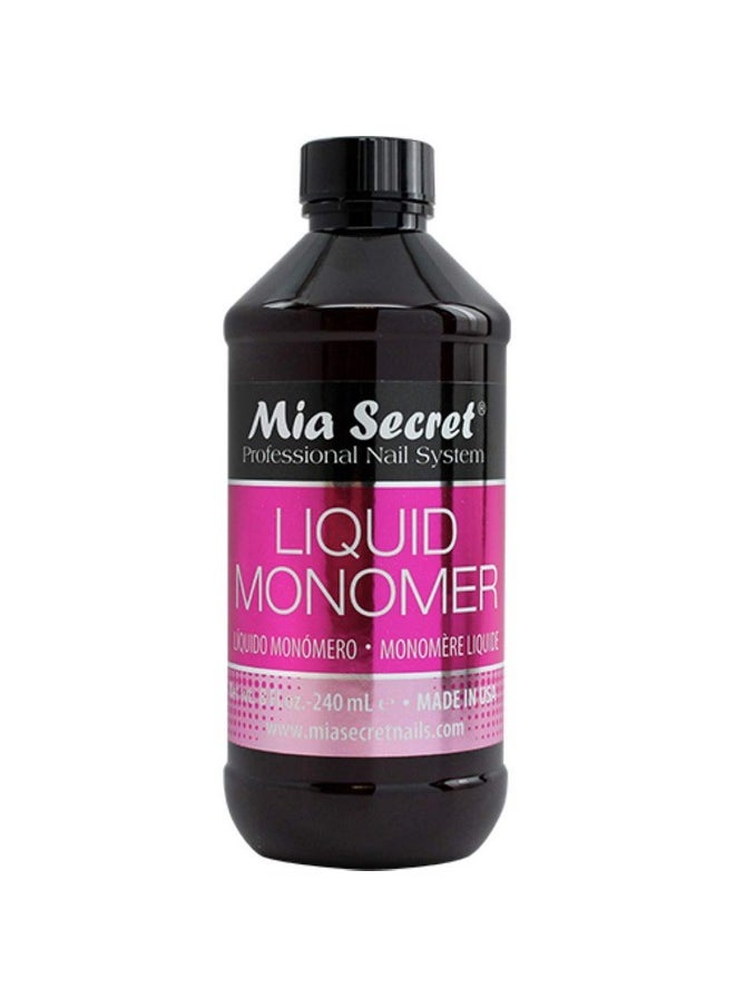 MIA SECRET Mia Secret Liquid Monomer 8 oz. Professional Acrylic Nail System - MMA FREE - Made in the USA  - Image 1