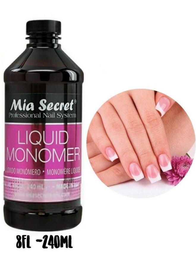 MIA SECRET Mia Secret Liquid Monomer 8 oz. Professional Acrylic Nail System - MMA FREE - Made in the USA  - Image 2