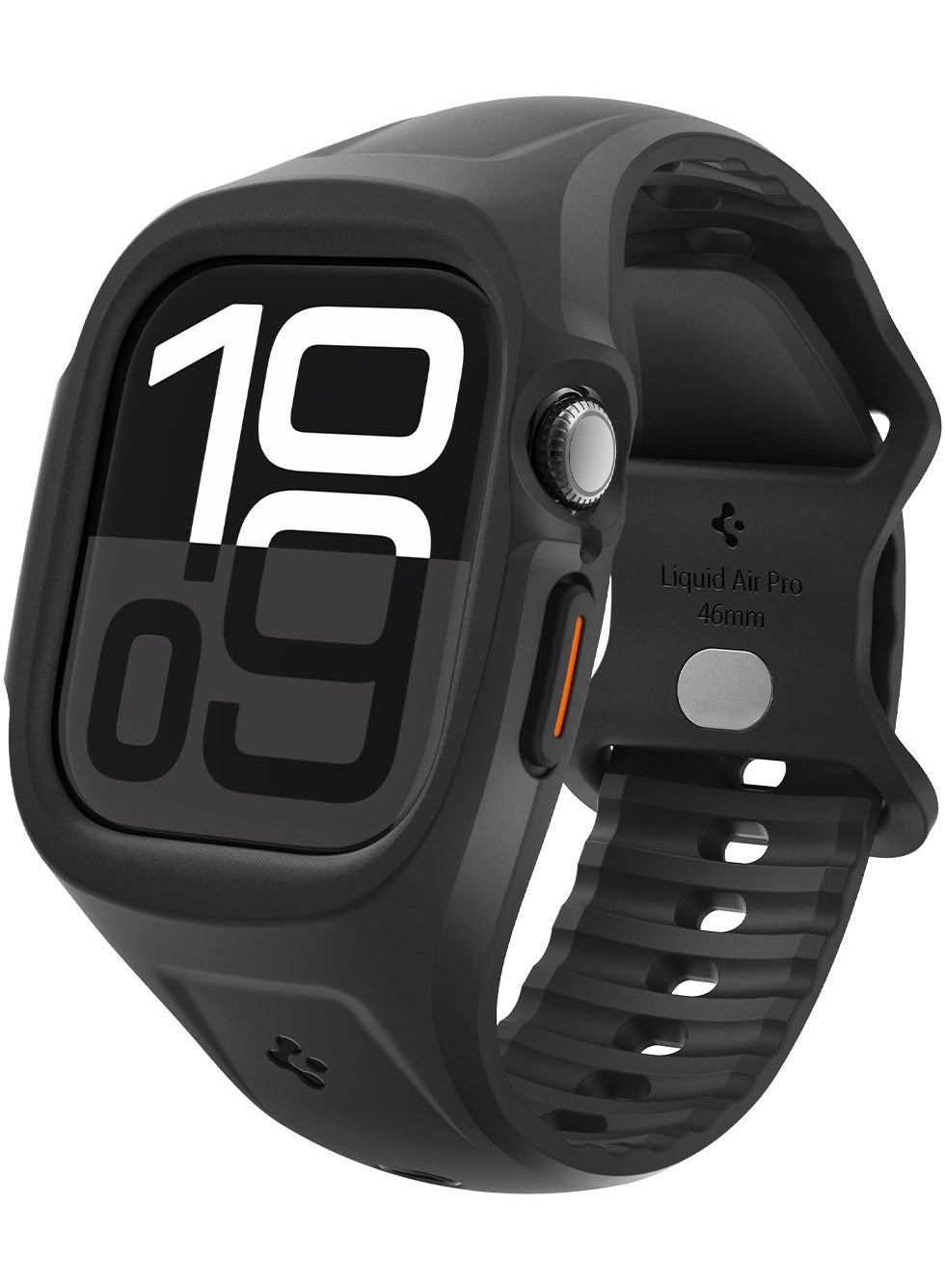 Spigen Liquid Air Pro for Apple Watch Series 10 (46mm) Case with Band Strap - Matte Black