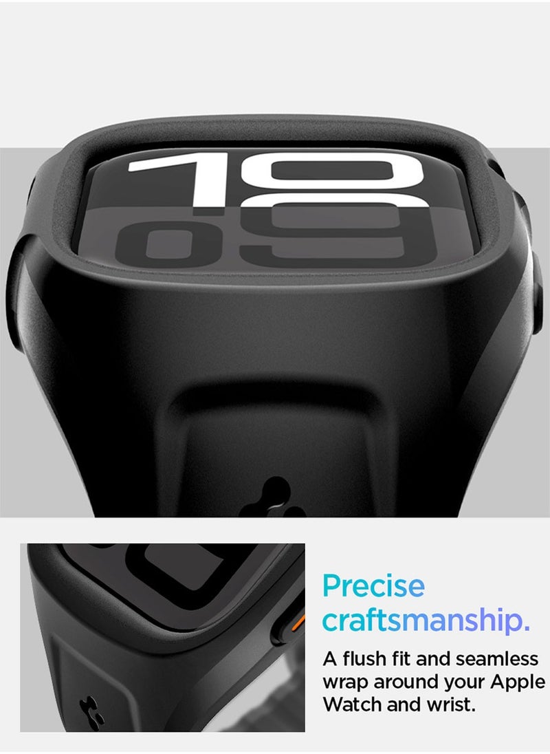 Spigen - Liquid Air Pro for Apple Watch Series 10 (46mm) Case with Band Strap - Matte Black - Image 1