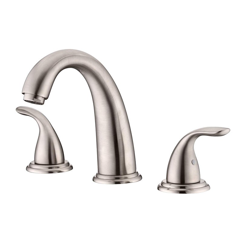 sumerain Two Handle Roman Tub Faucet Brushed Nickel with Valve, High Flow - Image 1