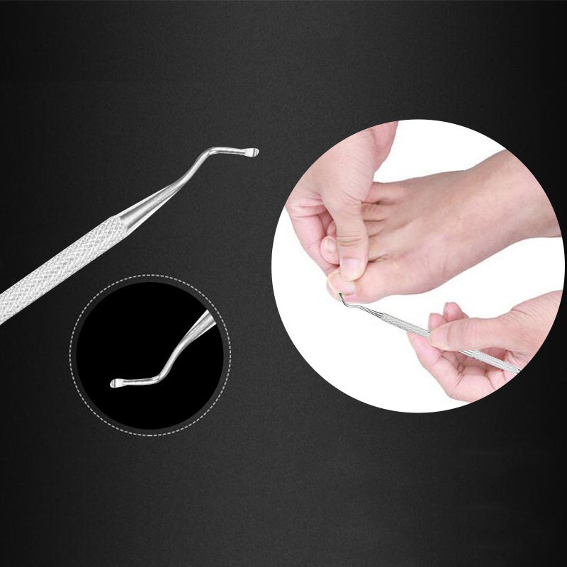 Toenail Lifter: 1 Silver Stainless Steel - Anti-slip Design Safe Durable Pedicure Tool for Foot Care Ingrown Toenail Treatment - Image 4
