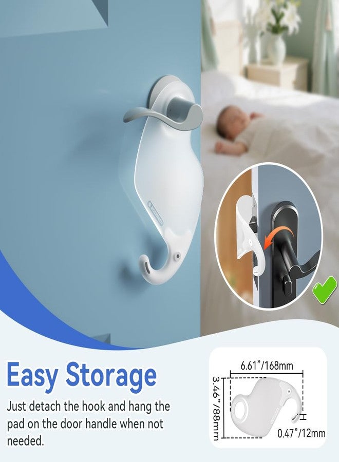 EUDEMON 2 Pack Child Proof Door Silencer, Quiet Close Cushion Pads for Noise Reduction, Baby Door Latch Cover Closer Prevent Slamming, Easy to Use (Transparent) - Image 5