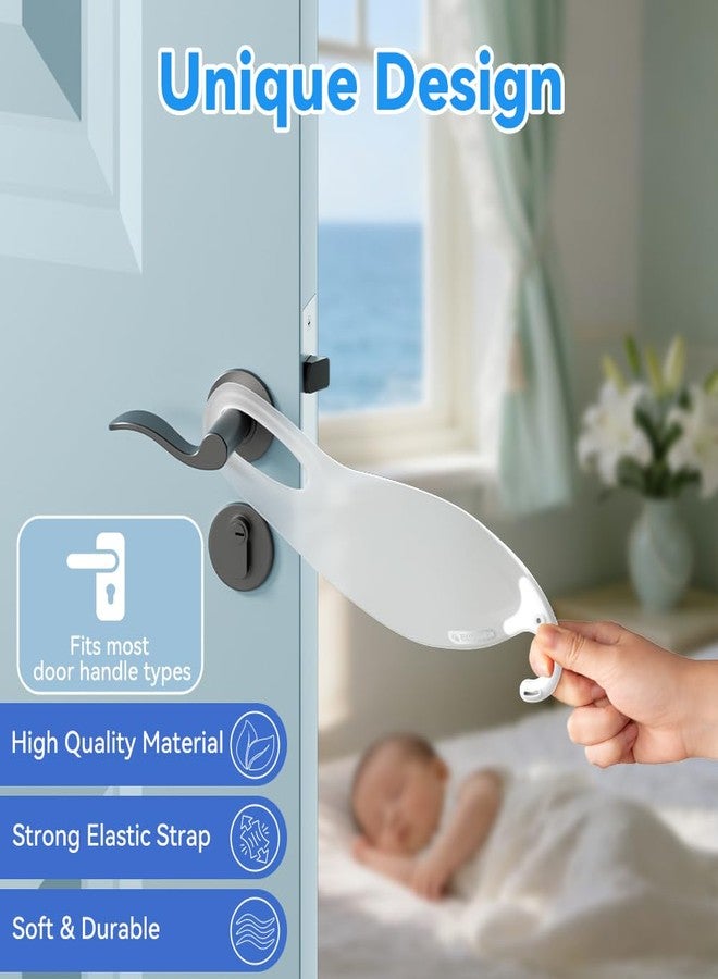 EUDEMON 2 Pack Child Proof Door Silencer, Quiet Close Cushion Pads for Noise Reduction, Baby Door Latch Cover Closer Prevent Slamming, Easy to Use (Transparent) - Image 3