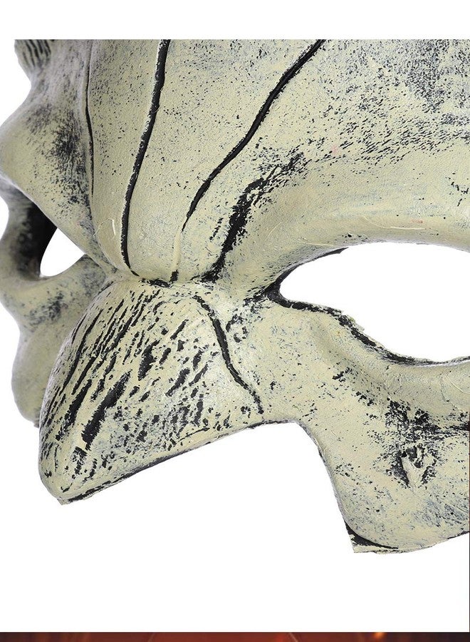 Hosfairy 1Pcs Halloween Devil Mask Scary Horn Ghost Mask Monster Cosplay Mask for Easter Halloween Cosplay Party Costume(Beige) - Image 5