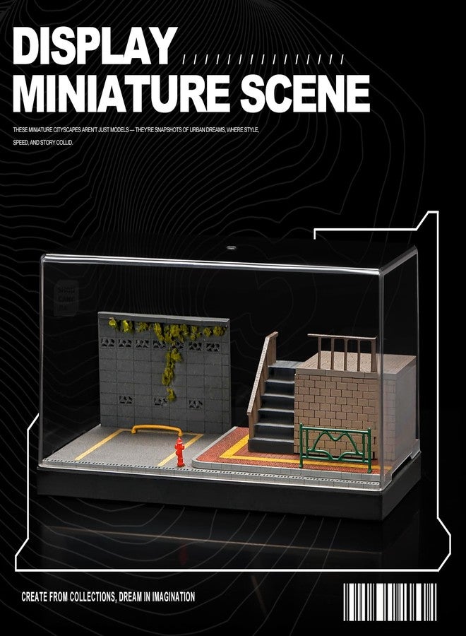 kivcmds Miniature Scenery Model for hot die-cast Wheels Cars, 1/64 Car Model Display Case, mini World Building Props（Medium） (Stairway Parking Lot) - Image 5