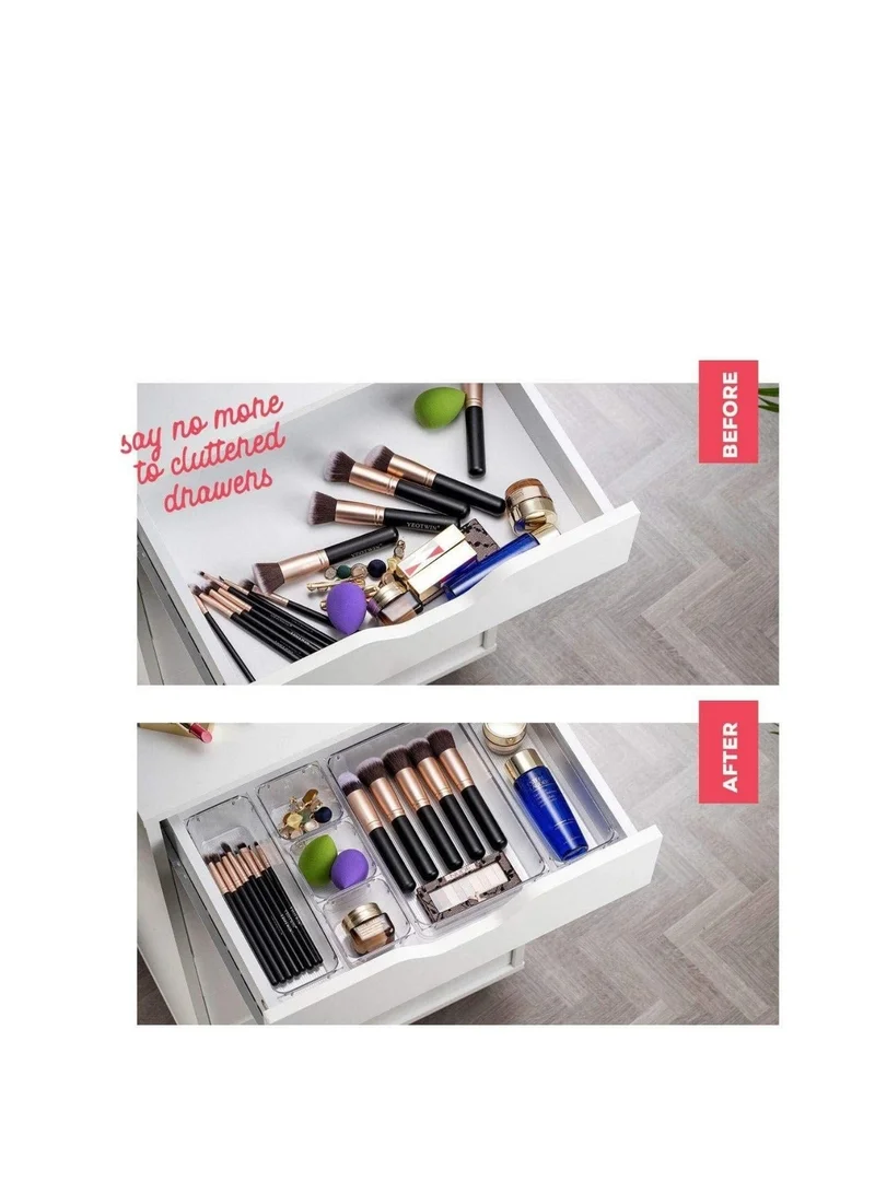 Quesera  Drawer Organizer Set Dresser Desk Drawer Dividers  | Best Price UAE