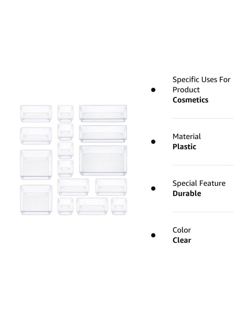 Quesera  Drawer Organizer Set Dresser Desk Drawer Dividers  | Best Price UAE