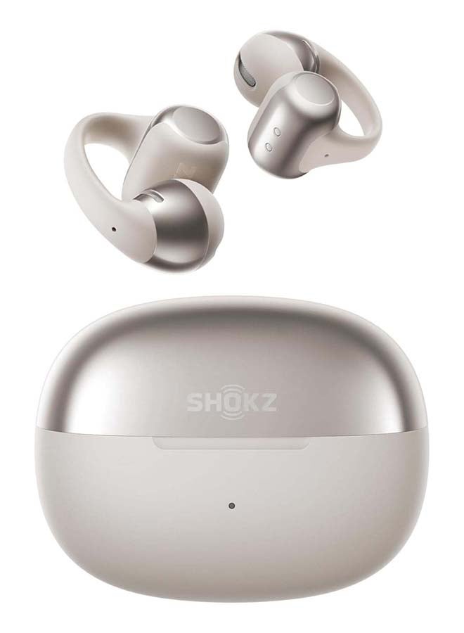 شوكز SHOKZ OpenDots ONE - سماعات أذن مفتوحة - سماعات أذن لاسلكية بلوتوث مع ميكروفون - تصميم آمن وخفيف الوزن وقابل للتثبيت - صوت دولبي متميز - مقاومة للماء - شحن سريع - حتى 40 ساعة من وقت التشغيل رمادي - Image 1