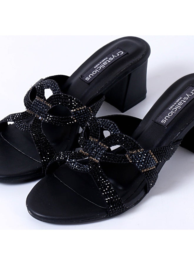 Crystalicious Emily Women Sparkly Heels Handcrafted Comfort for Party, Wedding & Evening Events - Image 2